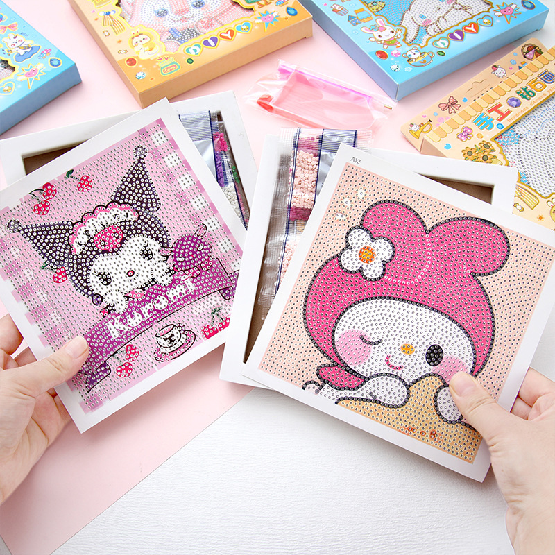 Children's Diamond Painting Wholesale Cartoon Sanliou DIY Princess Handmade Diamond Painting Kindergarten Puzzle Toys Sticker