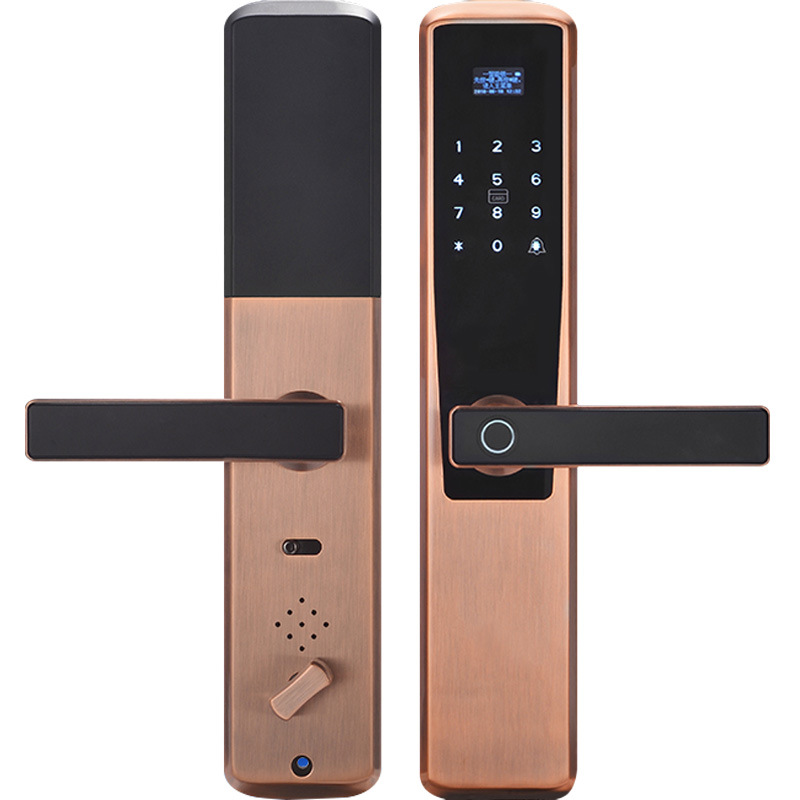 室外防水智能指纹锁家用防盗门电子门锁刷卡锁小程序远程密码锁