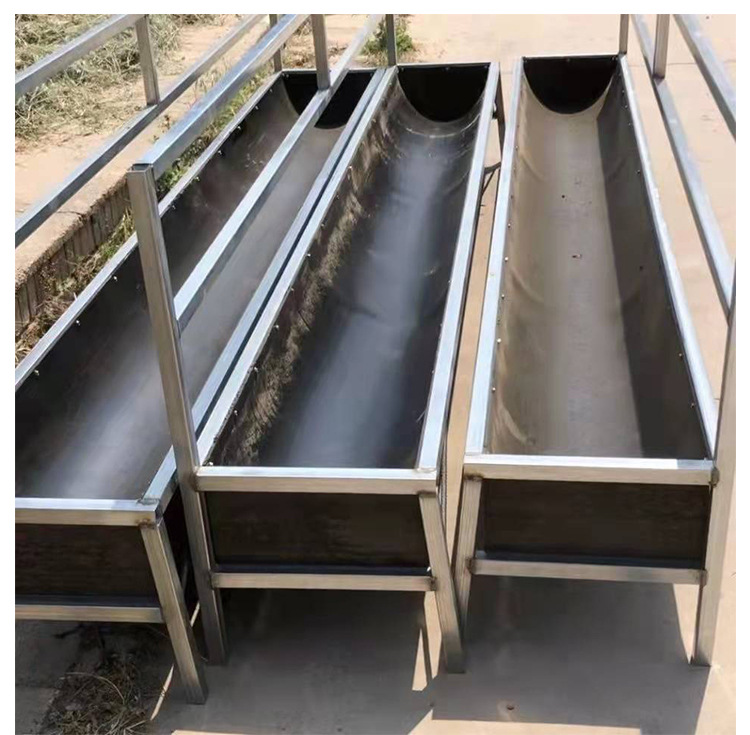 牛羊槽子输送带尼龙橡胶挡泥皮输送带喂养牛羊饮水槽补料输送带