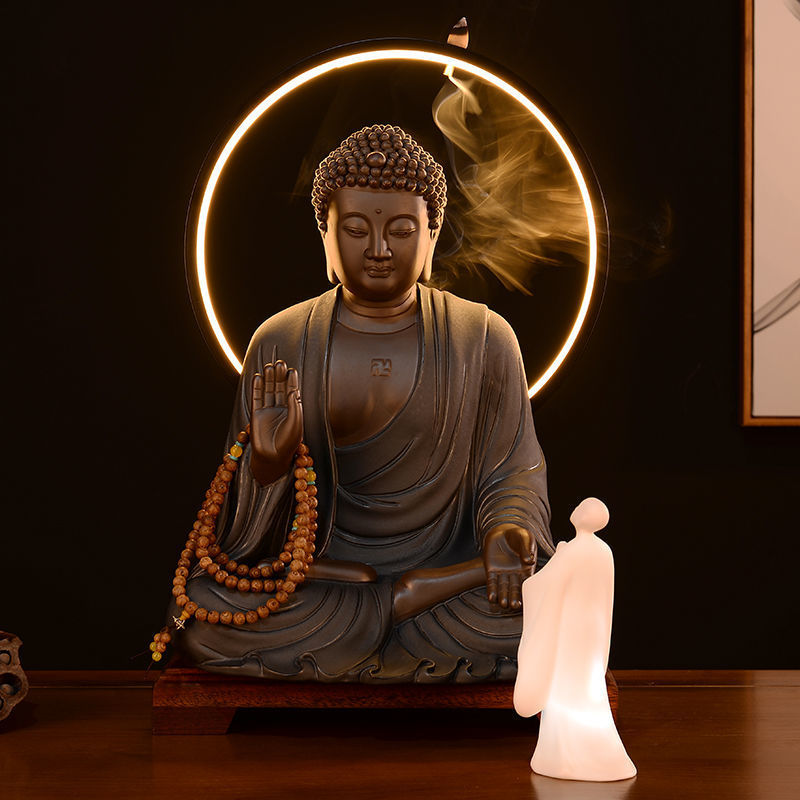 陶瓷禅意佛像如来佛阿弥陀佛大日如来佛释迦摩尼佛倒流香炉香薰炉