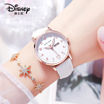 迪士尼手表女款学生初高中生时尚潮流中学生双日历女孩高中生电子