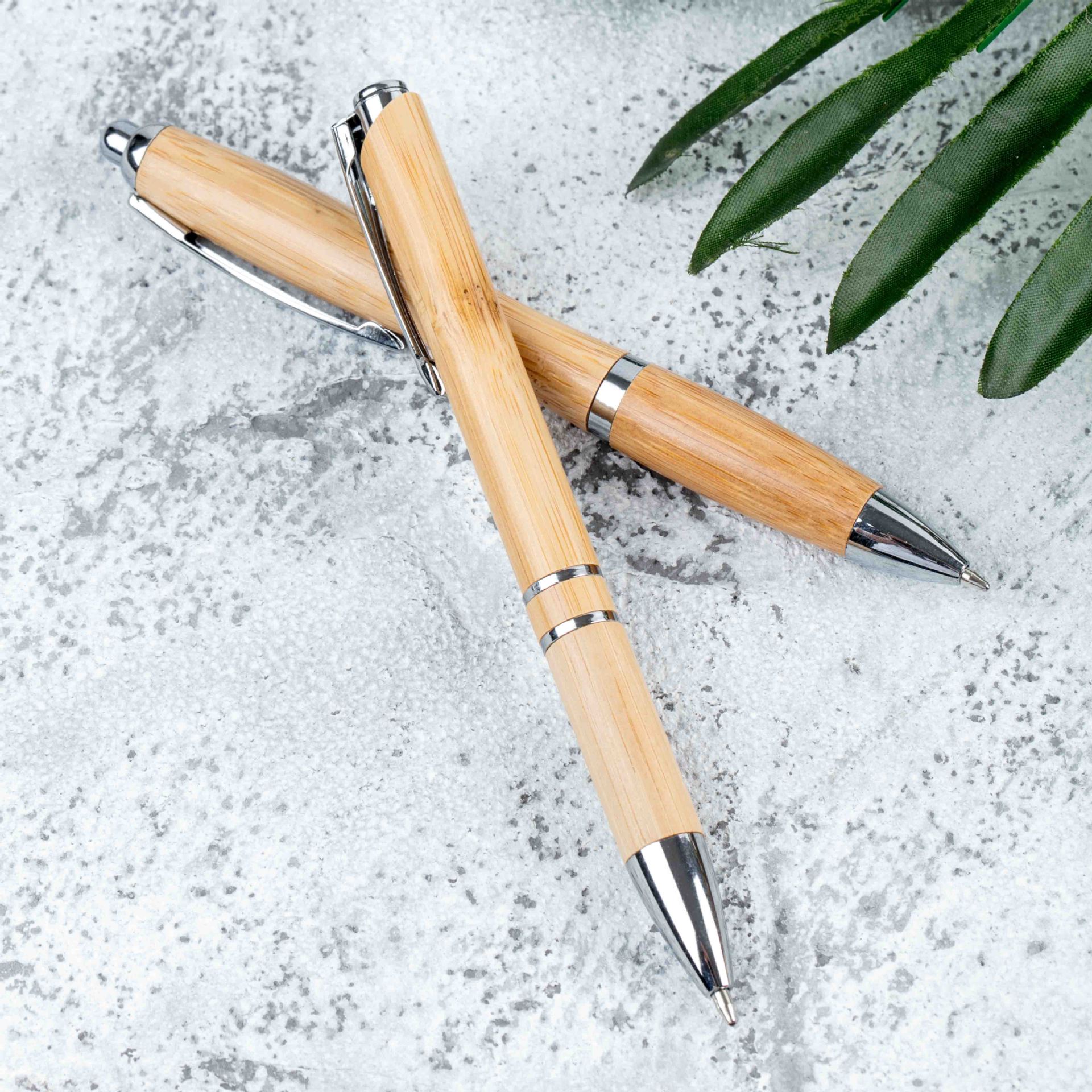 bp003广告笔圆珠笔竹杆笔签字笔中性笔 可定logo现货跨境热销