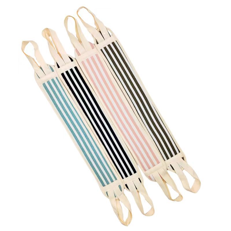 厂家直供岂止美拉背巾搓背澡巾常超单包装跨境浴擦拉背条彩色粗砂