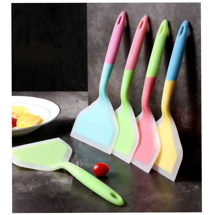 High Temperature Resistant Silicone Tamagoyaki Spatula Wide Mouth Pizza Shovel Steak Pan Spatula Non-Stick Pan Silica Gel Turner