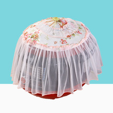 欧式圆形电饭锅罩布艺通用盖巾破壁机罩空气炸锅罩防尘套盖布