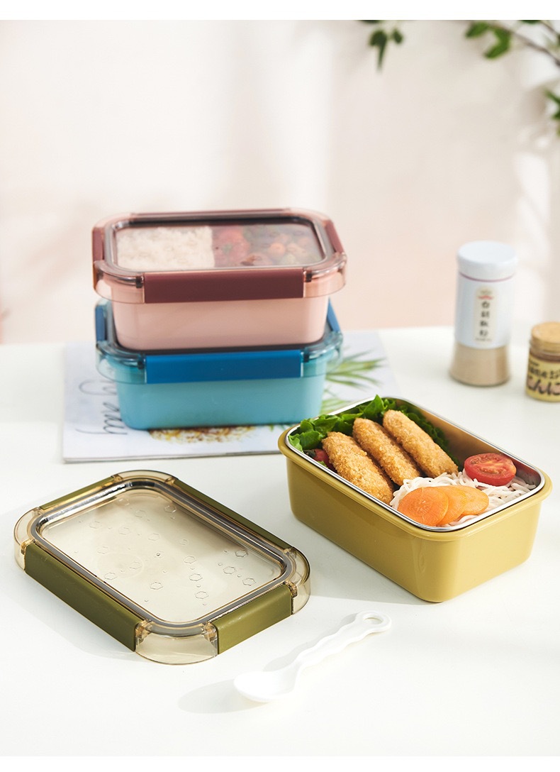 不锈钢饭盒保温便当盒学生加热午餐盒上班族亚马逊轻食保温碗批发