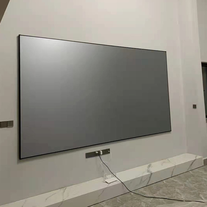 极米坚果高清4k画框幕布100寸家用壁挂幕抗光金属黑晶投影仪幕布