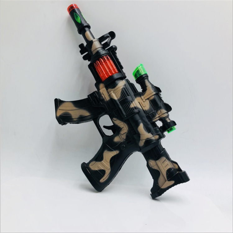 仿真八音枪 儿童电动中号冲锋枪 新款发声光狙击枪 地摊玩具批发