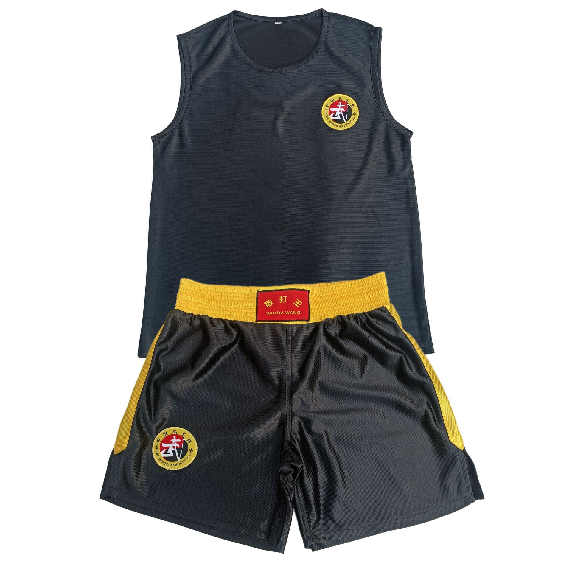 散打服武术服搏击拳击暑假班训练服夏季无袖短裤男女儿童-阿里巴巴