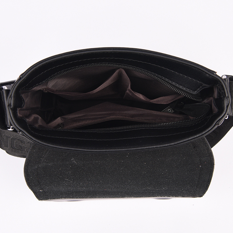 New Flip Men's Single-Shoulder Bag Business Casual Pu Waterproof Crossbody Bag