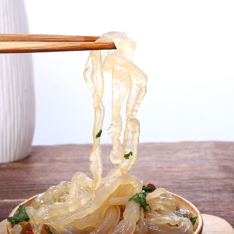 海蜇即食海蜇头凉拌海蜇丝海蜇皮海鲜下饭菜净重200g袋大连特产