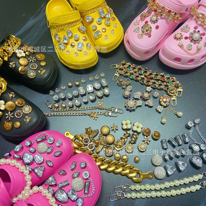 饰品合集ins hot sell DIY diamond shoe ornament for Women