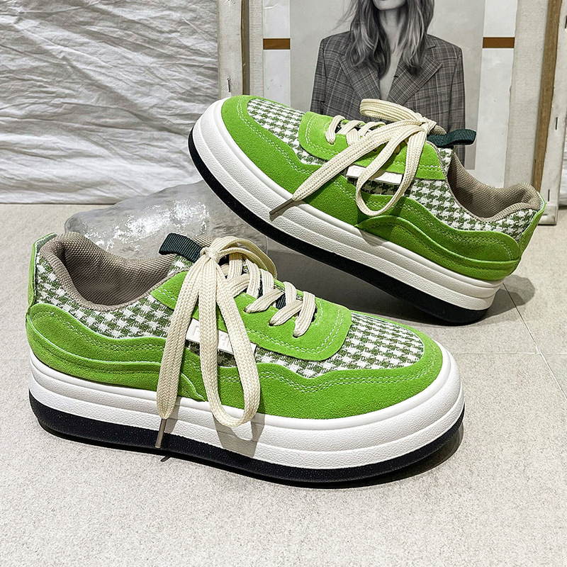 厚底大头帆布鞋女ins潮2022春秋新款小众设计百搭运动休闲小百鞋