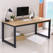 简易电脑桌台式电脑桌双人家用办公桌写字台钢木桌子简约现代书桌