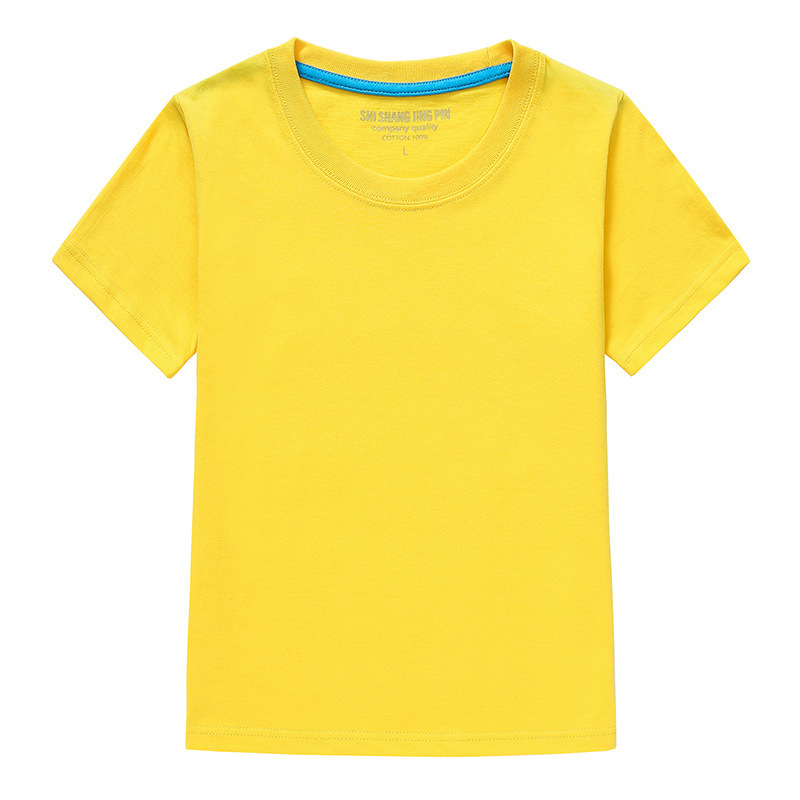 Kindergarten Class Uniform Summer Camp Advertising T-shirt Printing Logo Children's round Neck Cotton T-shirt Wholesale