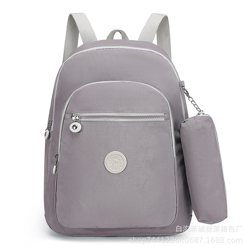 New Backpack Nylon Cloth Simple Schoolbag All-Matching Student Bag Unisex Backpack