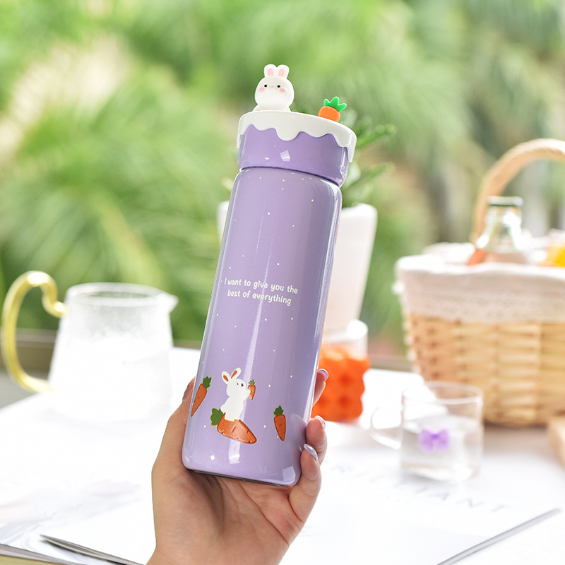 Girls' Good-looking Stainless Steel Thermos Cup Cartoon Cute Portable Internet Celebrity Water Cup Large Capacity Student Tumbler