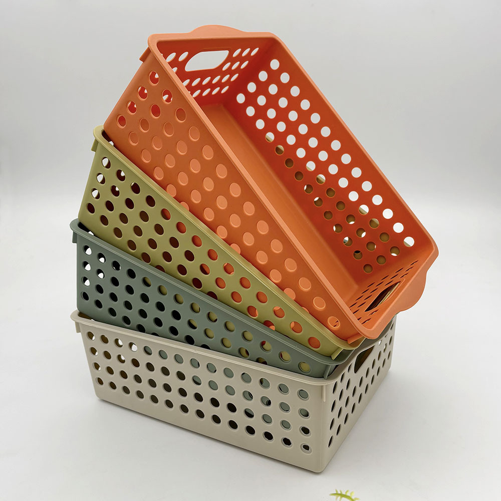 方形收纳筐 便捷家用塑料筐 桌面杂物收纳筐 收纳篮子 多元百货