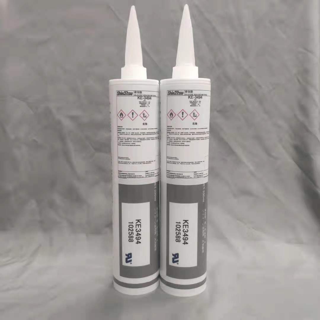 日本信越ke-3494 阻燃硅胶灰色密封玻璃胶电路披覆耐