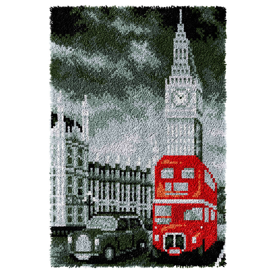 diy十字绣地毯绣段段绣毛线绣家用大门口车子图案-阿里巴巴