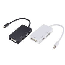 MIniDP 转HDMI/VGA/DVI三合一转换器视频输出扩展投影仪1080P高清