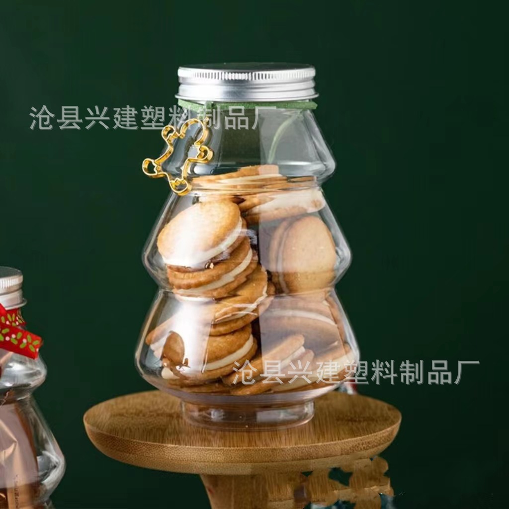 55 Mouth Christmas Tree Bottle Crystal Mud Sparkling Glue Fake Water Plastic Empty Bottle Toy Packaging Can Pet Transparent Plastic Tank