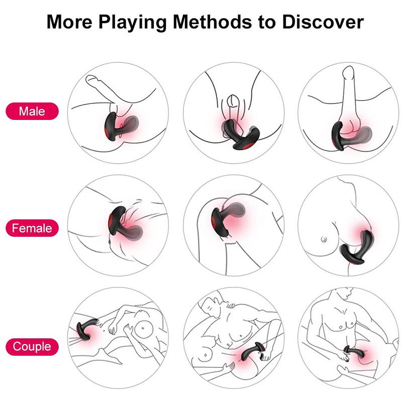 遥控震动充气男前列腺按摩调教肛塞 gay高潮后庭塞自慰器女用品