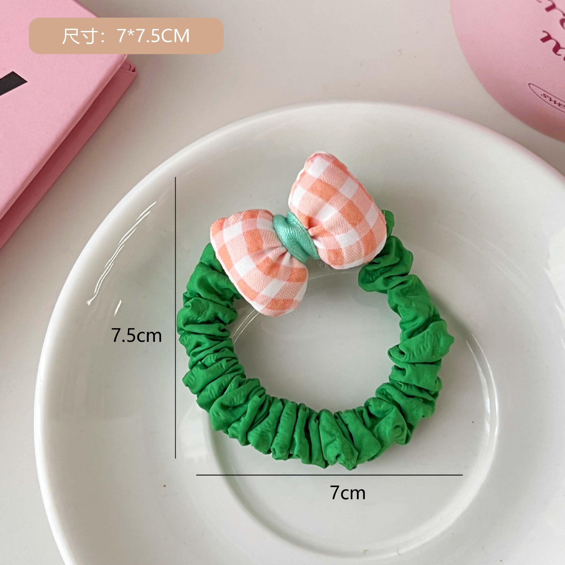 Bowknot Hair Ring Fresh Sweet Girl High Ponytail Elastic Band Hair Rope Headdress Hair Accessories Hair Ring Ornament Small Intestine Ring Female