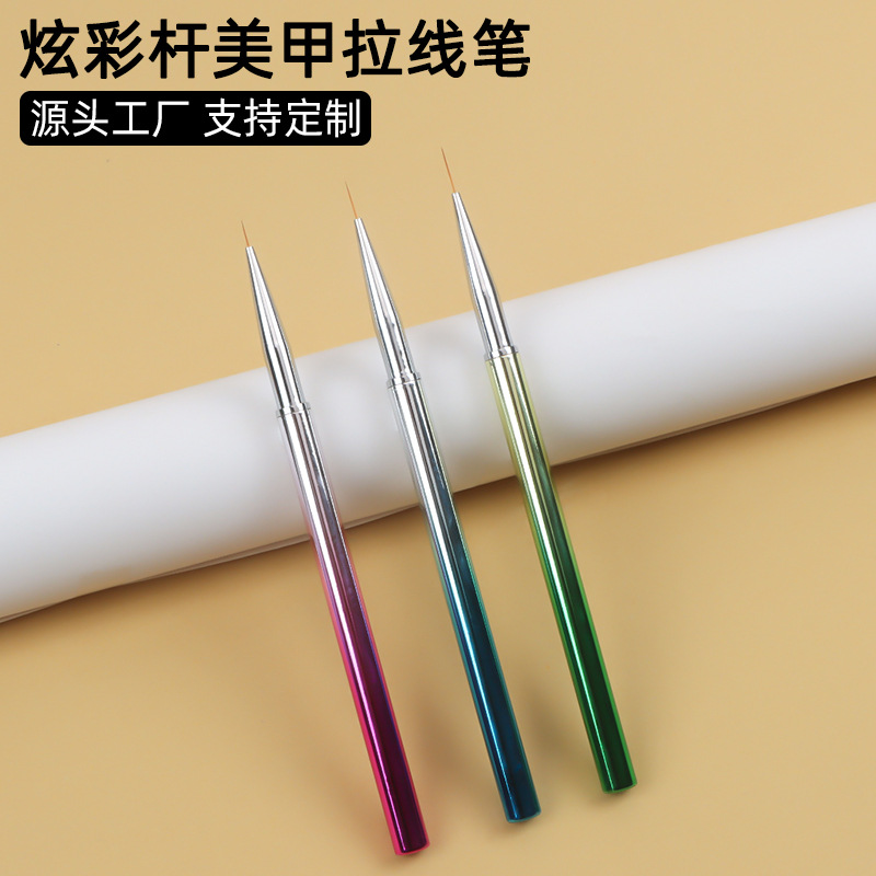 156 colorful metal rod 3 pack fluoresent marker colorful painting flower hook line pen nail beauty tool set