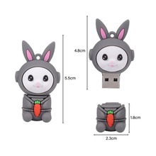 新款萝卜兔usb flashPVC吉祥物公仔优盘开-模个性创意造型u盘定-