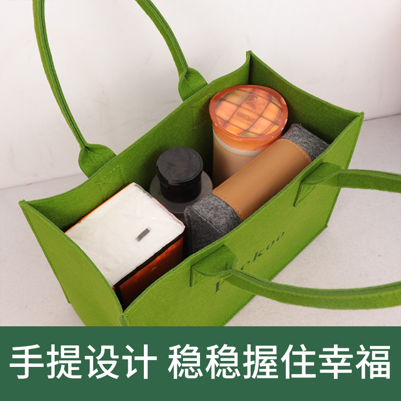 Wholesale Felt Bag Customized Advertising Gift Felt Bag TikTok Xiaohongshu Same Style Felt Tote Bag Handbag