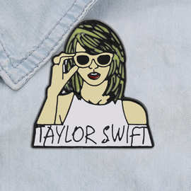 taylor swlft 胸针泰勒·斯威夫特金属徽章音乐流行歌手卡通胸针