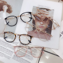 1pcs Retro Anti Blue Ray Computer Glasses Women Round Eye Gl