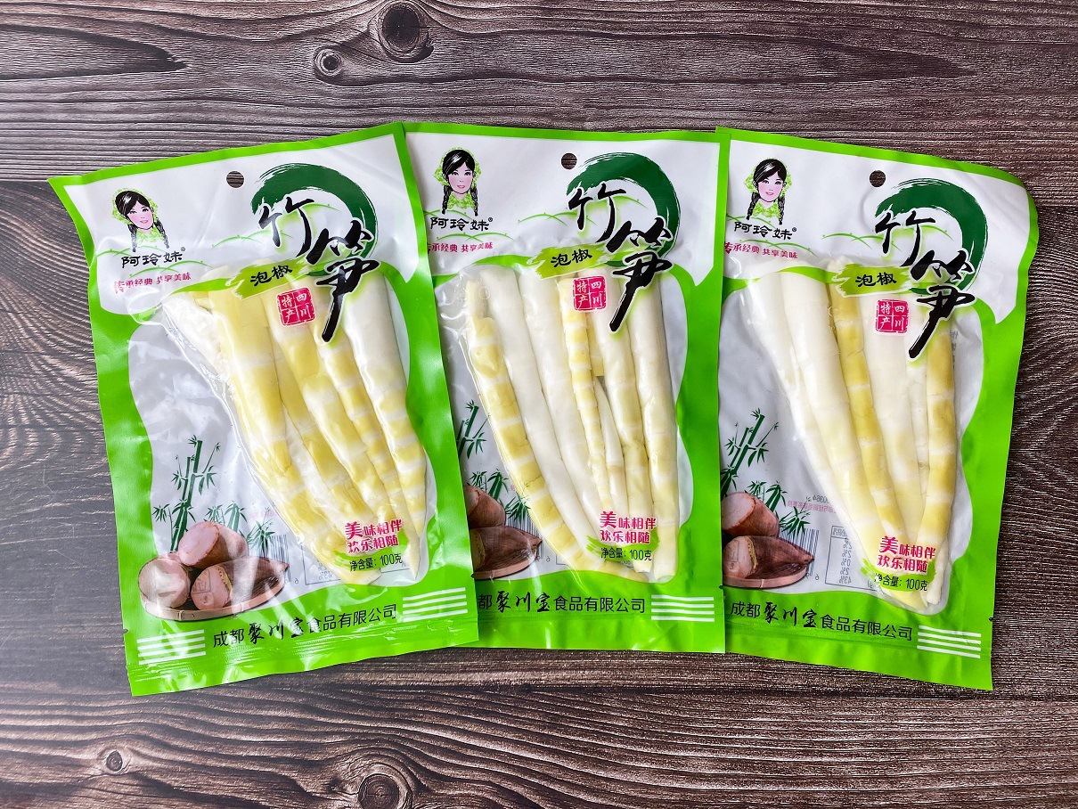 泡椒竹笋脆笋小包装小零食开袋即食袋装笋干山椒辣味零食100g