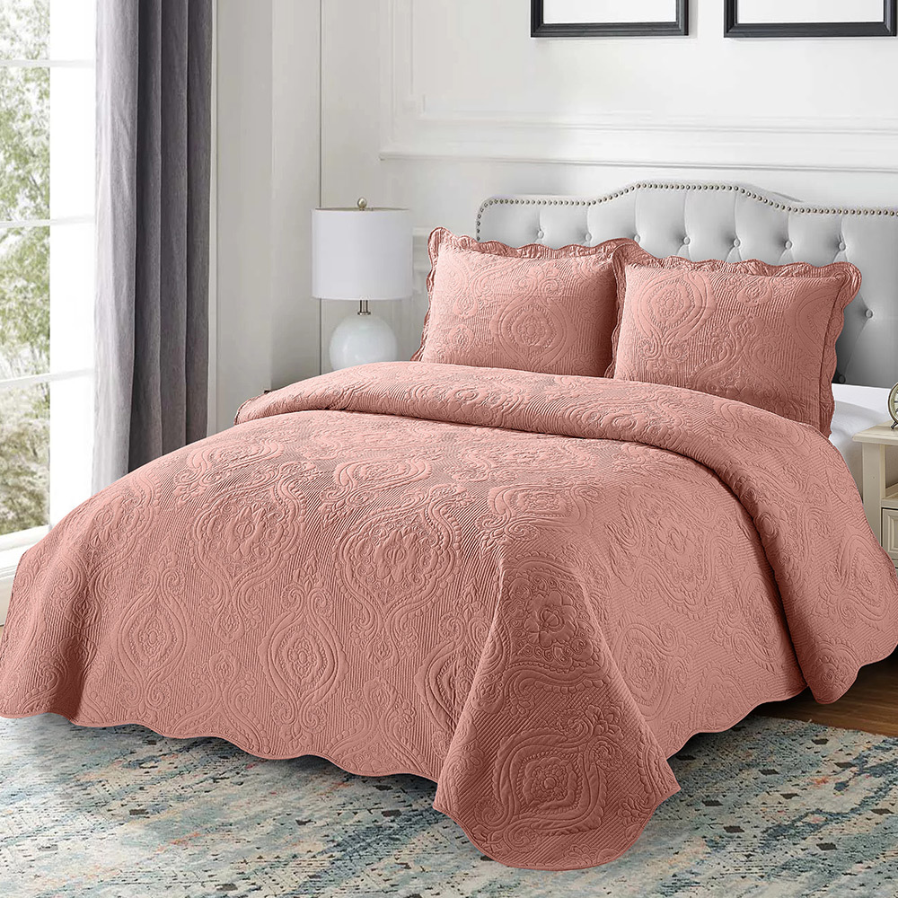 Factory Direct Sales Four Seasons Universal Washed Cotton Quiltedtextiles Simple Bedspread Summer Air Conditioning Duvet Bed Three-Piece Set Wholesale