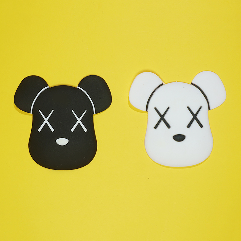 kaws暴力熊 黑白小熊 手机壳diy贴片 ins积木熊卡通气囊支架配件