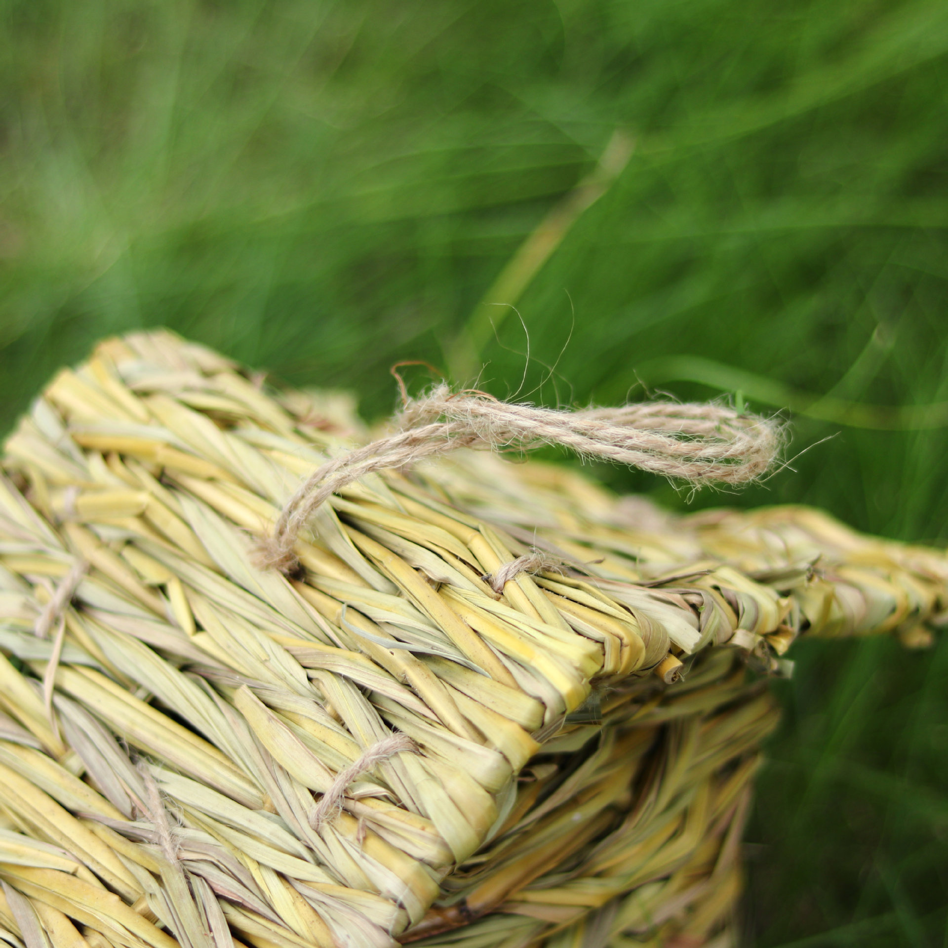 草编窝手工编织品创意芙蓉草葫芦鸟屋园艺装饰宠物鸟巢 草编鸟窝