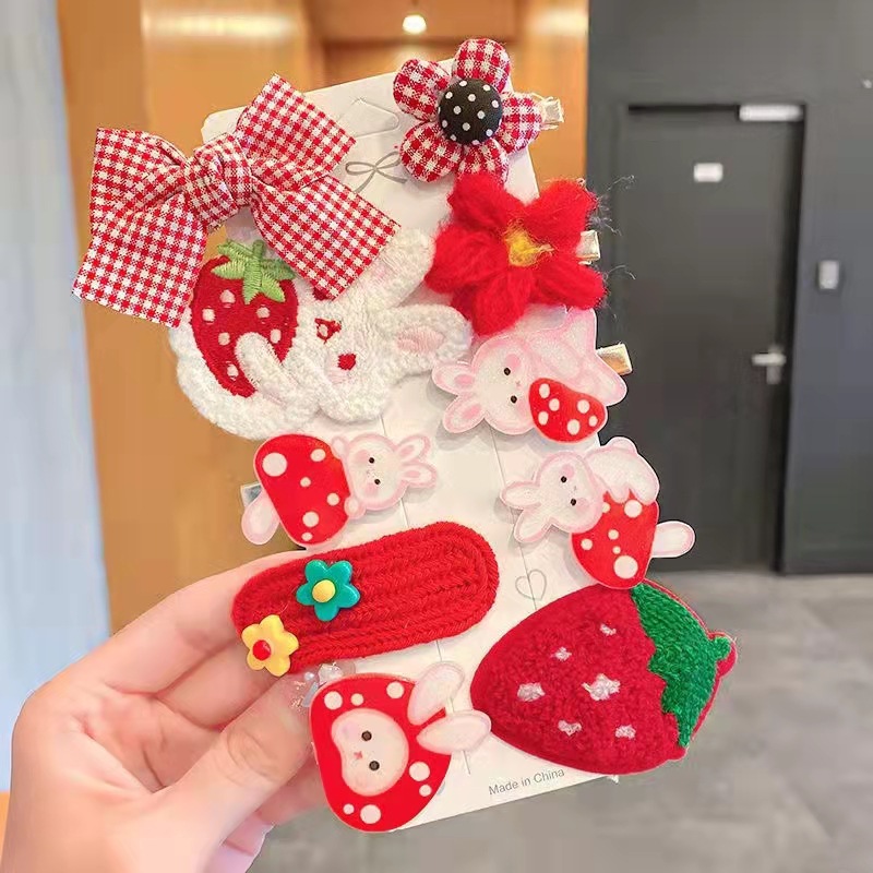 新款宝宝发饰韩版水果卡纸套装儿童发夹刘海夹女童发卡头饰品夹子