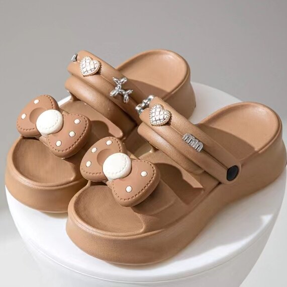 women‘s summer platform high heel two-way wear internet celebrity ins trendy sandals home non-slip sandals