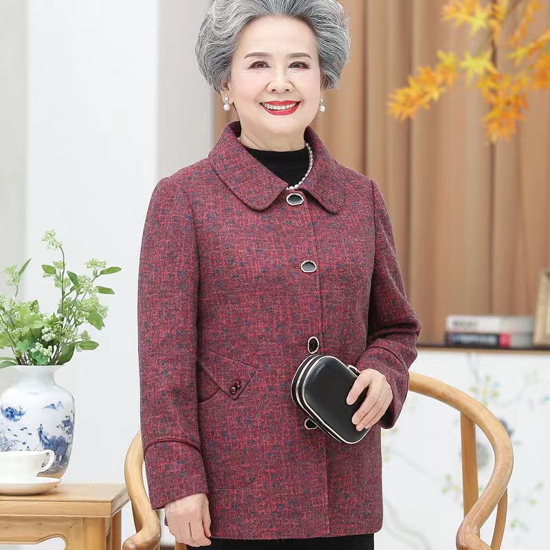奶奶装春装外套60岁70中老年人女妈妈装唐装薄款上衣老太太衣服