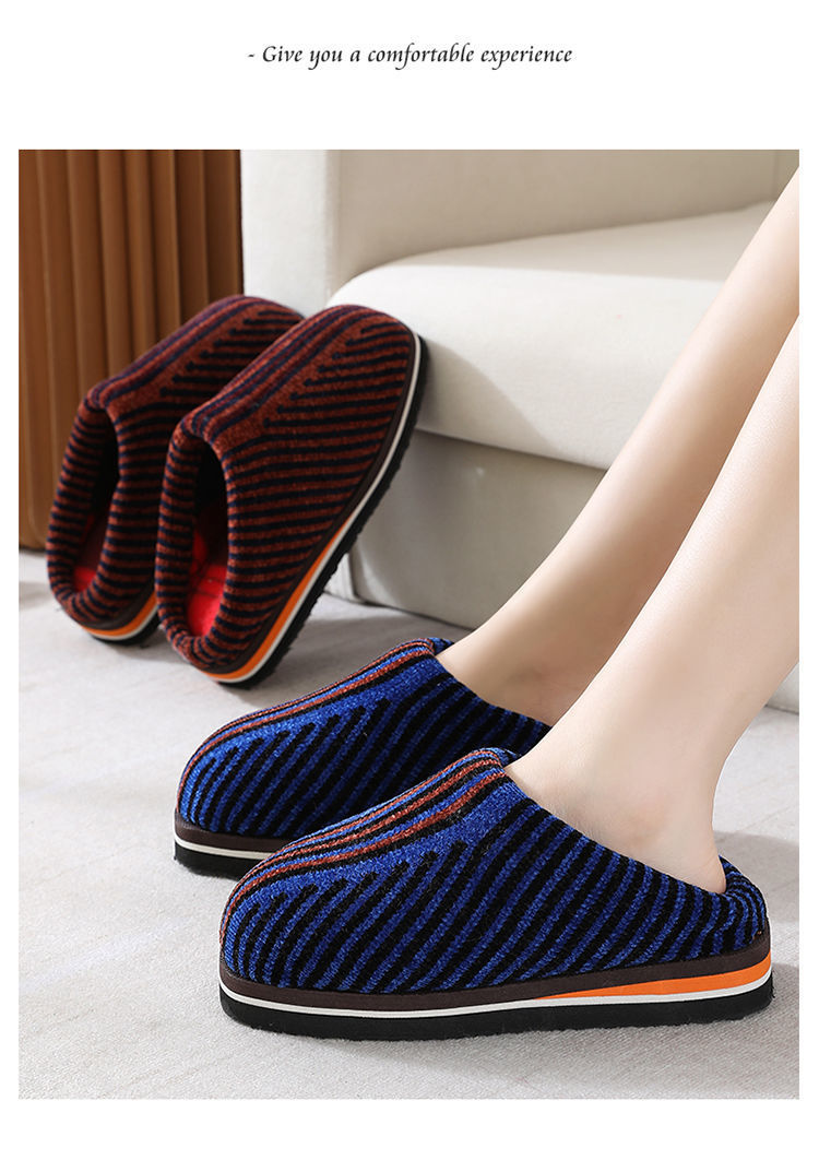 新品毛线拖鞋金丝绒棉拖鞋纯手工编织居家冬季防滑保暖棉拖鞋成品