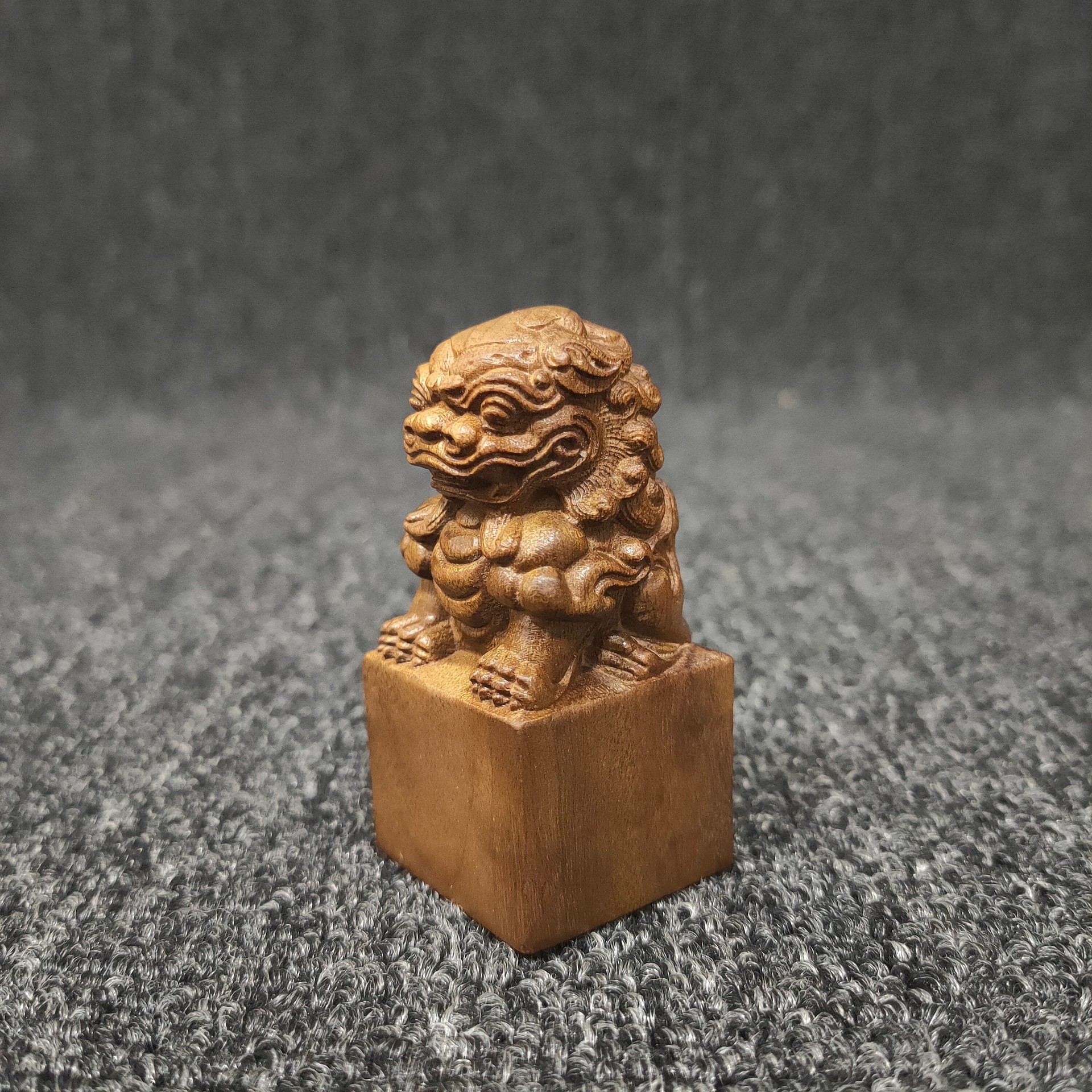 金丝楠木姓名印章个人盖章狮子个性签名印章刻字章实木雕刻