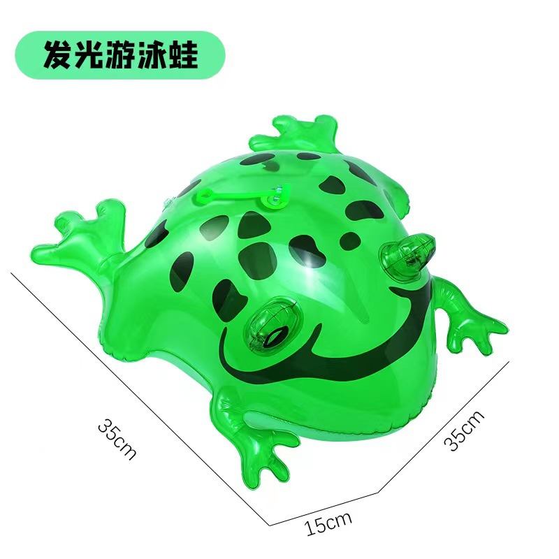 Light-Emitting Toy Inflatable Light-Emitting Frog Balloon Children's Inflatable Frog Toy PVC Inflatable Electronic Light-Emitting Toy