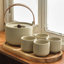 日式简约冷水壶家用养生陶茶壶热水开水耐高温凉水壶杯子水具套装