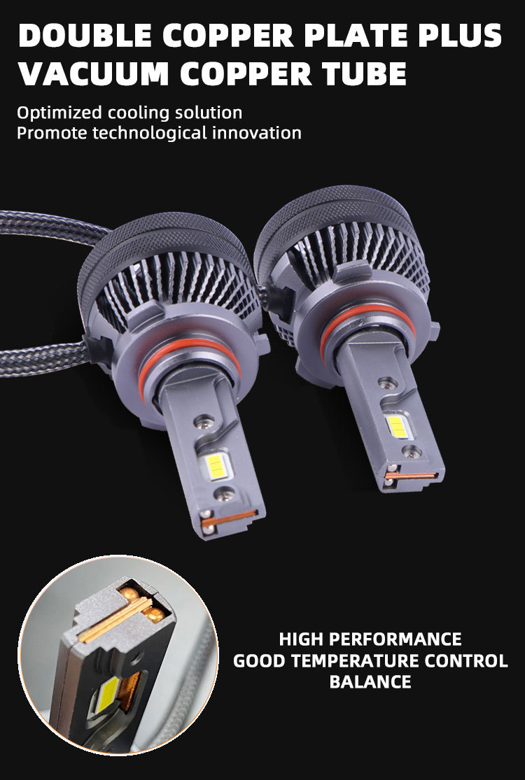 t50单边双铜管55w解码汽车led大灯灯泡超亮强光900590069012d2hh7