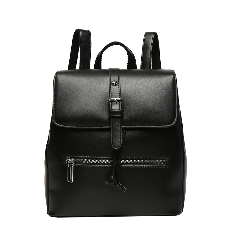 Retro Stylish Good Texture Small Backpack 2022 New Korean Style Zipper Backpack Simple Casual Travel Bag Computer Bag