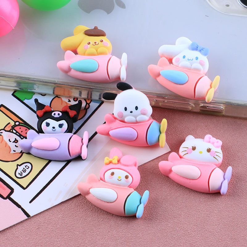 Aircraft Small Animal DIY Resin Accessories Wholesale Cream Glue Phone Case Stationery Box Hairpin Ornament Material Seasoning Bag