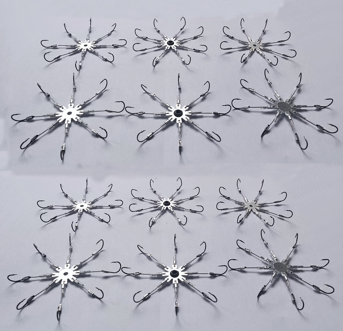 手工翻板钩八爪钢丝绳钩鲢鳙防缠绕朝天钩新款鱼钩离底钓上鱼