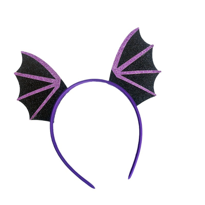 Cross-Border Halloween Bat Headband Wings Head Buckle Devil Hairpin Barrettes Ghost Festival Dress up Party Makeup Props