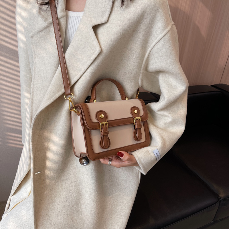 This Year's Popular Small Bag 2022 New Winter Portable Small Square Bag Fashion Stitching Shoulder Women's Bag